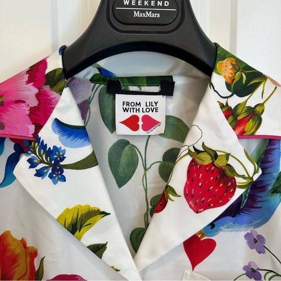 Max Mara Weekend โFrom Lily with Love โ Label-cut 100% Silk Blouse&Pants Set - Picture 11 of 16